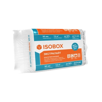 Утеплитель Изобокс Экстралайт (33 кг/м3) 800х600, 50мм 15пл/7,2м2 0,36м3