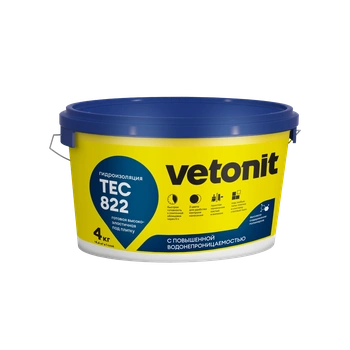 Гидроизоляция Ветонит тек серый Vetonit tec 822 grey, 4 кг