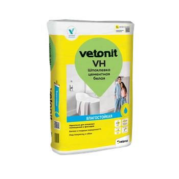 Шпаклёвка цементная белая Ветонит ВХ Vetonit VH, 20 кг