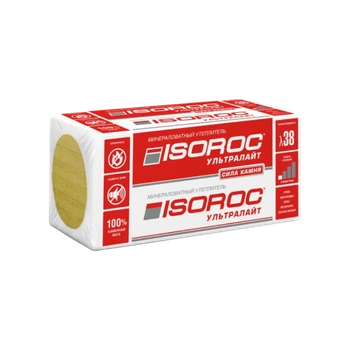Утеплитель ISOROC Изорок Ультралайт (33кг/м3) 1000х600, 50 мм 8пл/4,8м2 0,24м3