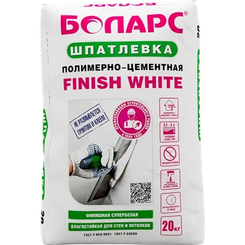 БОЛАРС Шпатлевка полимерно-цементная Finish White
