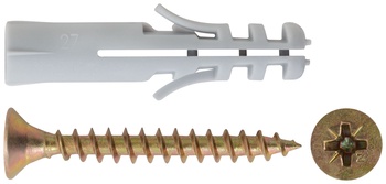 Крепление для плинтусов.Комплект: дюбель с шурупом 8х40/5х40 (фасовка  7 10)