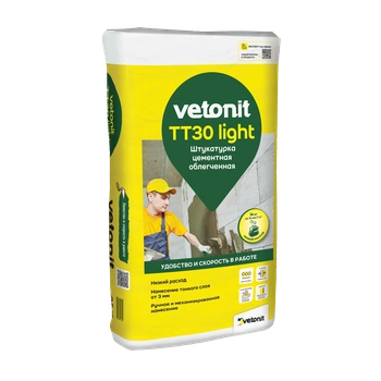 Штукатурка облегчённая Ветонит лайт Vetonit ТТ30 Light, 25 кг