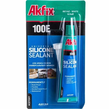 Силиконовый герметик AKFIX 100E, 50 мл, белый