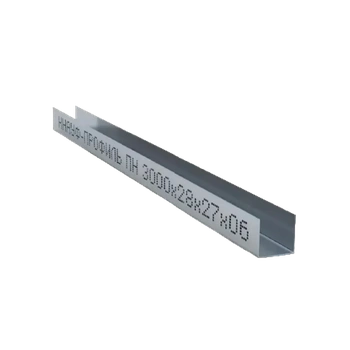 Профиль для гипсокартона потолочный направляющий Кнауф ПН 3000х28х27 мм 0,6 мм