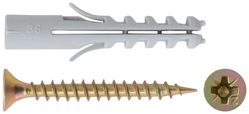 Крепление для плинтусов.Комплект: дюбель с шурупом 6х35/4х35 (фасовка 9 10.)