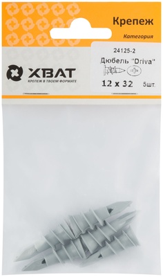 Дюбель "Driva"  12 х 32 ( фасовка 5 10.)