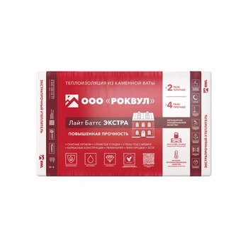 Утеплитель ROCKWOOL Роквул Лайт Баттс Экстра (40-50кг/м3) 1000х600, 100 мм 4пл/2,4м2 0,24м3